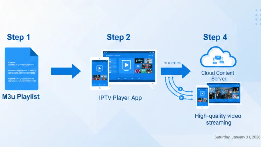 michanisme de liste de lecture iptv m3u
