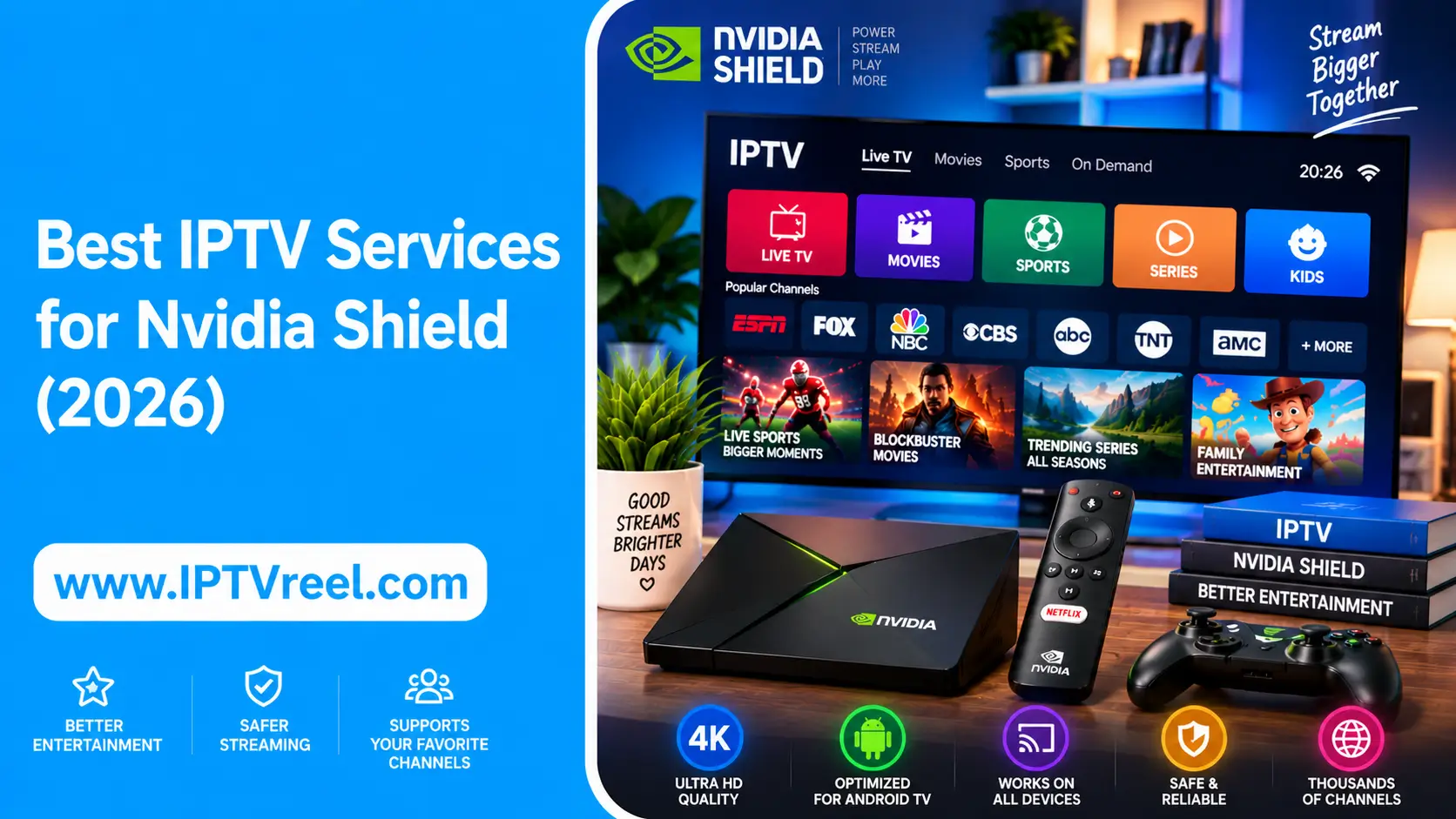 Best IPTV services for Nvidia Shield