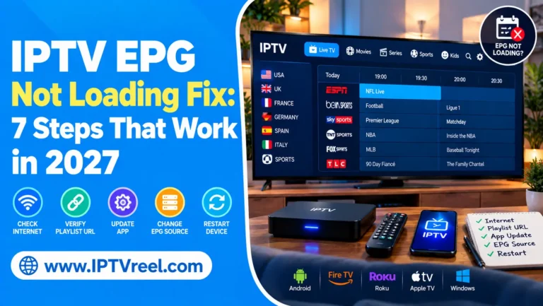 IPTV EPG not loading fix with 7 troubleshooting steps for 2027